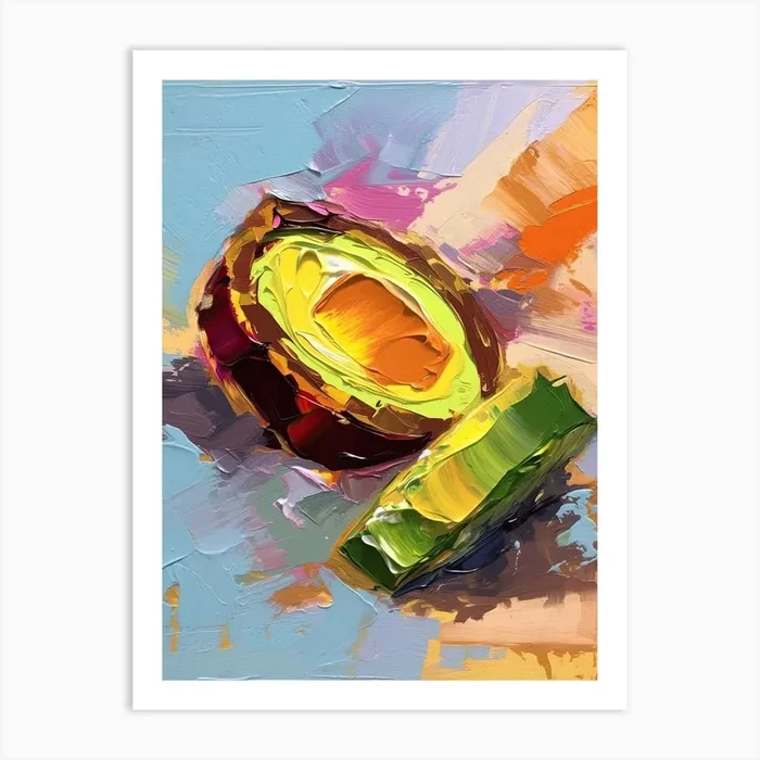 Avocado Painting 1 Art Print by PopArt Pals
