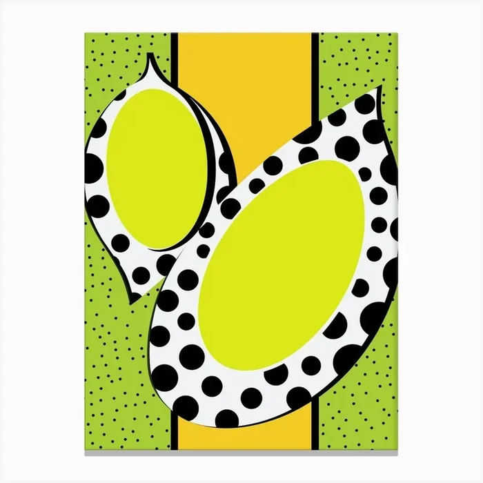 Avocado Polka Dots 1 Canvas Print by PopArt Pals