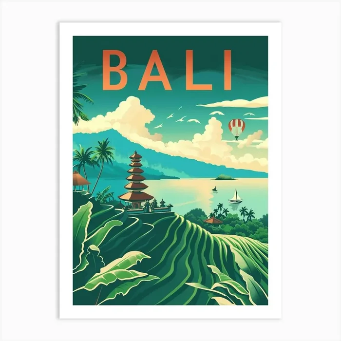 Bali Travel Art PrintAB by Art Boutique