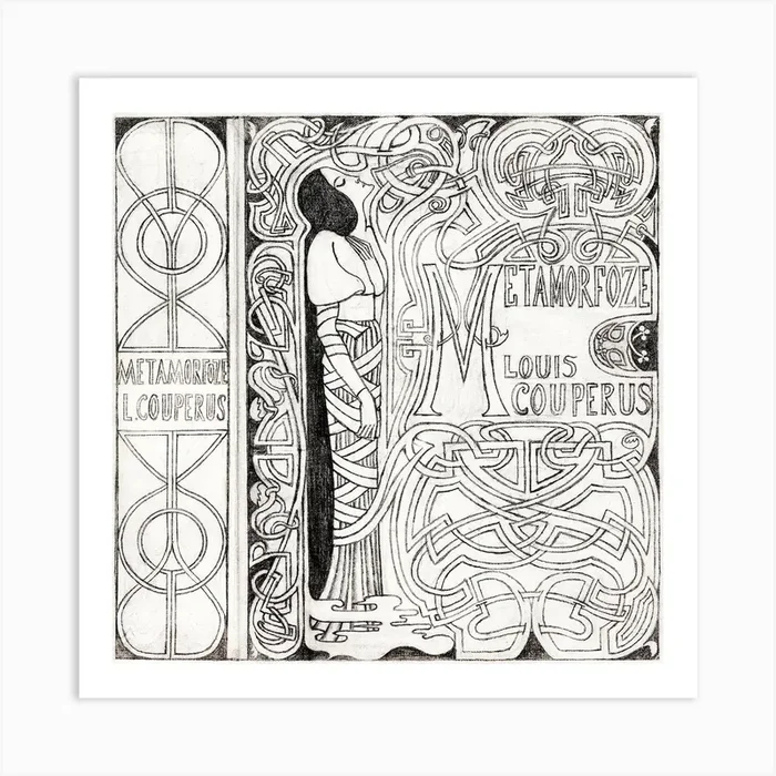 Band Design For Louis Couperus, Metamorfoze, Jan Toorop Art Print by Fy! Classic Art Prints and Posters
