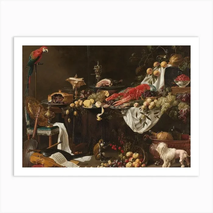 Banquet Still Life, Adriaen Van Utrecht Art Print by Fy! Classic Art Prints and Posters
