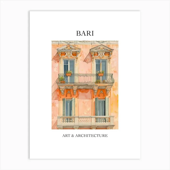 Bari Travel And Architecture Poster 3 Art Print by Urban Vistas