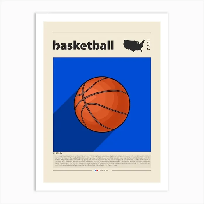 Basketball Art Print by Gastro World
