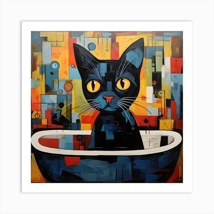 Bathtub Cat 3 Art PrintSC by S.K. Coghlan