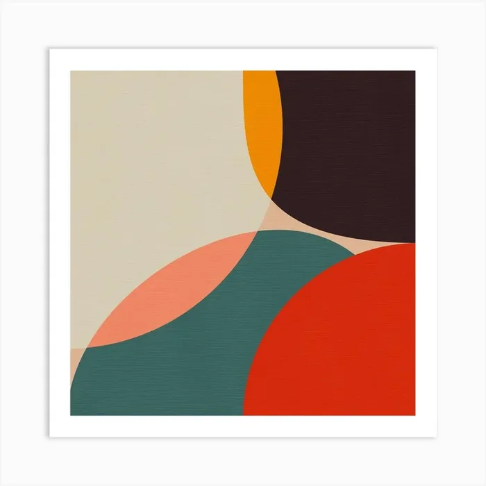 Bauhaus Modern Bold 4 Square Art Print by Ana Rut Bre