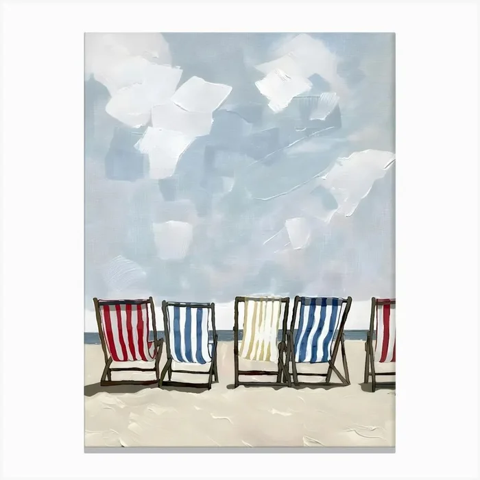 Beach Chairs 2 Canvas PrintA by ArtMart
