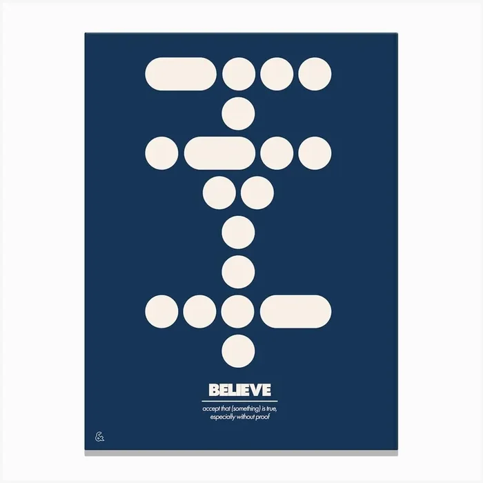 Believe 2 Canvas Print by Ampersand Prints
