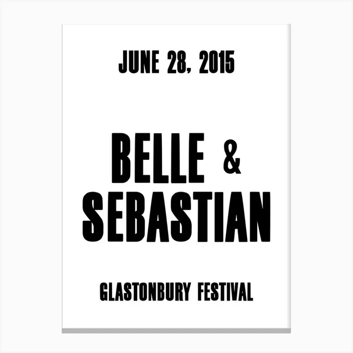 Belle & Sebastaian 2015 Concert Poster Canvas Print by Mambo