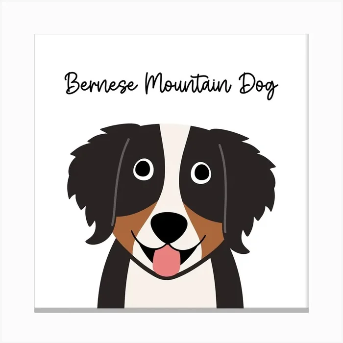 Bernese Mountain Dog Canvas PrintSD by Sanqunetti Design