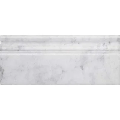 Bianco Carrara Polished Marble Molding Base 5 “X12 “