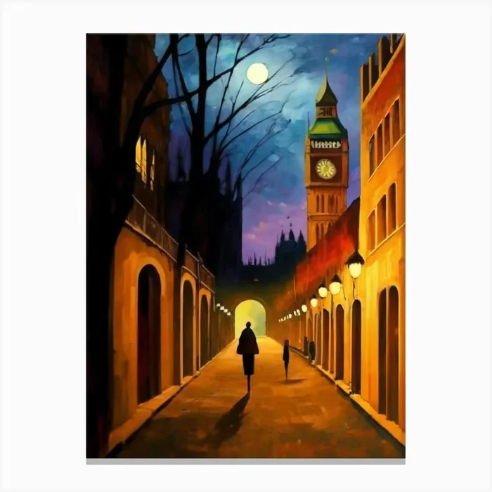 Big Ben At Night 1 Canvas Print by FOX & JAY