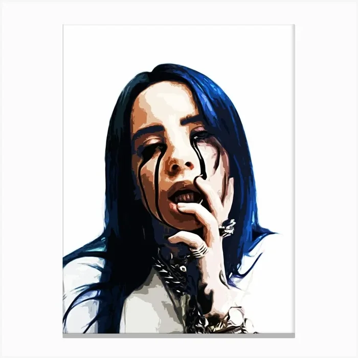Billie Elish 7 Canvas Print by music soul