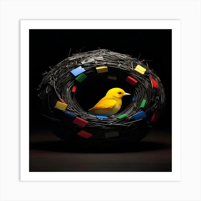 Bird In A Nest Art Print by DigitalDoodle