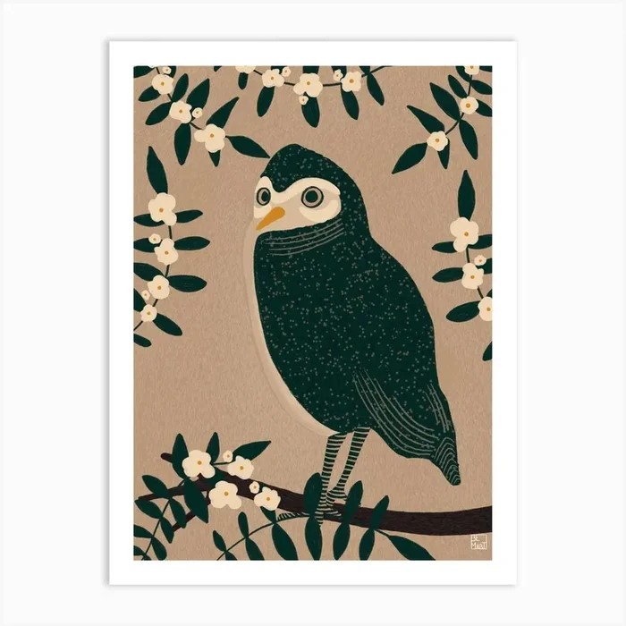 Bird On Branch Art Print by Be Martt