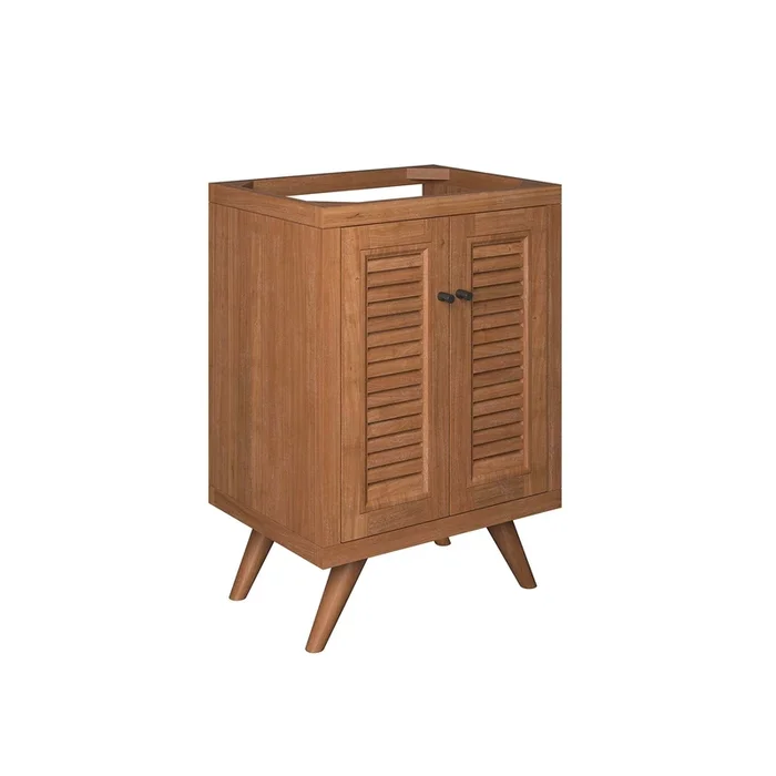 Birdie 24 ” Teak Wood Bathroom Vanity Cabinet (Sink Basin Not Included)