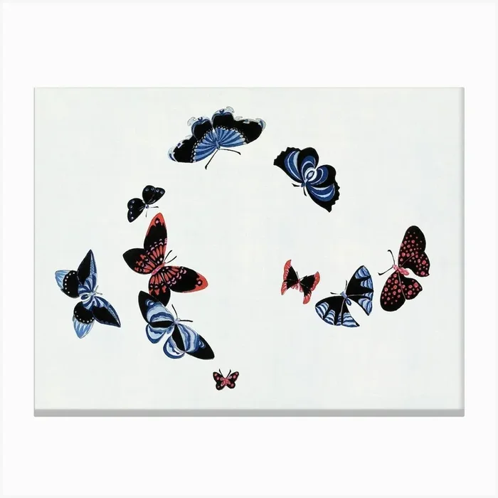 Birds From Momoyogusa –Flowers Of A Hundred Generations, Kamisaka Sekka (30) Canvas Print by Fy! Classic Art Prints and Posters