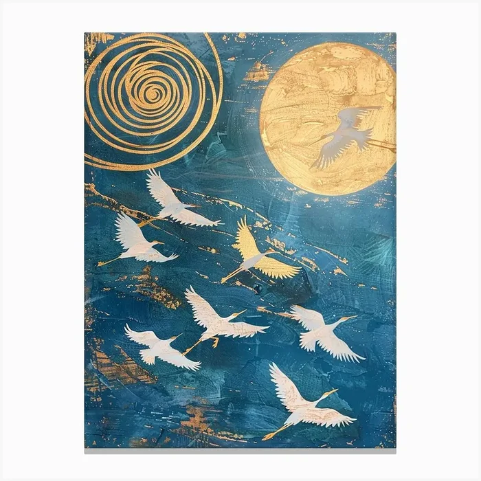 Birds In Flight Canvas Print by Pierce Millington Gallery