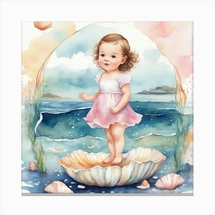 Birth of Venutia Canvas PrintL by LuciaGeorge