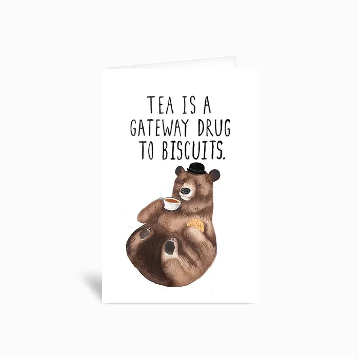 Biscuit Bear Greetings Card by Jolly Awesome Stationary