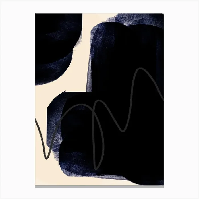 Black Abstract Pencil Art Canvas Print by Greetstreet