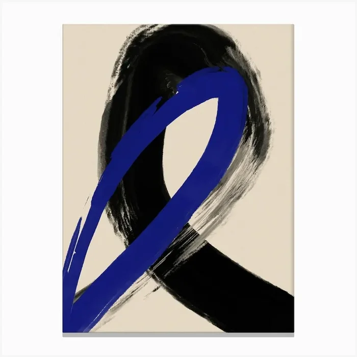 Black And Blue No 3 Canvas Print by Treechild