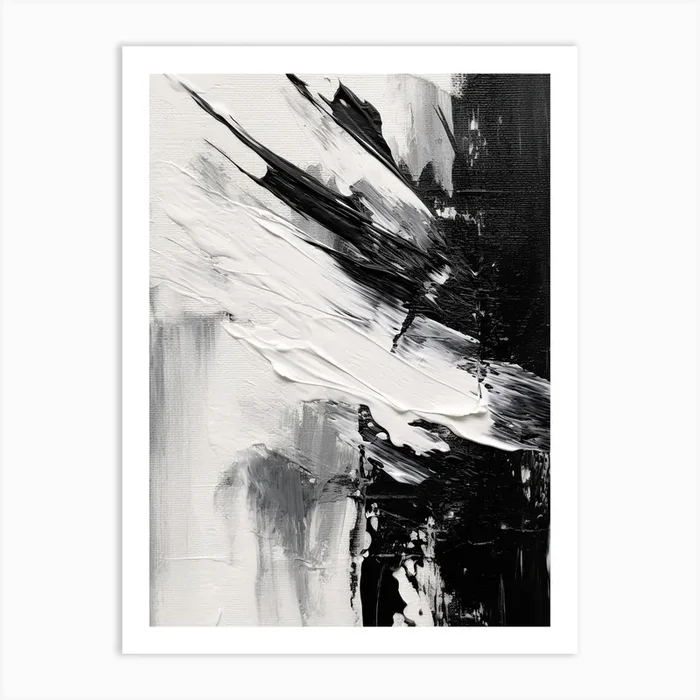 Black Art Painting 10 Art Print by Abstract Art Expressions