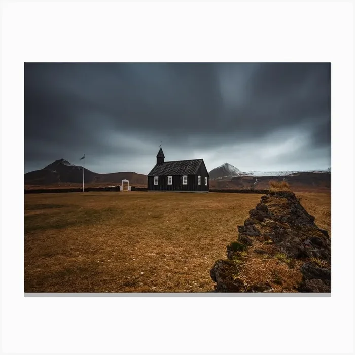 Black Church Canvas Print by 1x