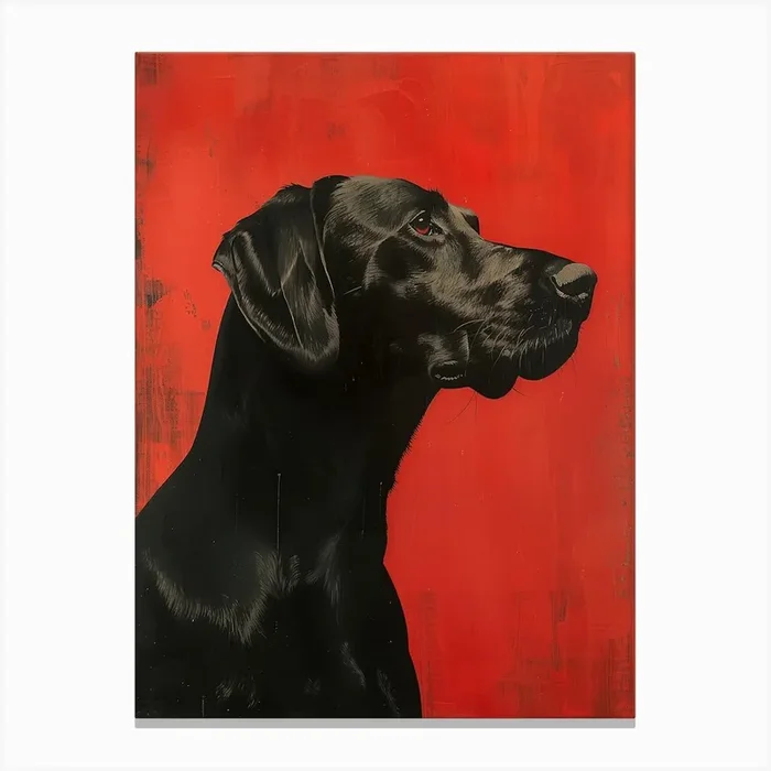Black Labrador Canvas Print by DamianLuna