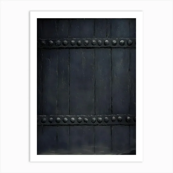 Black Metal Door Art PrintA by ArtMart