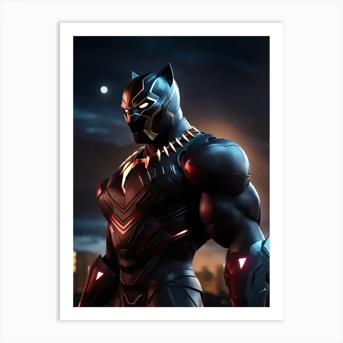 Black Panther Art PrintA by AImagine