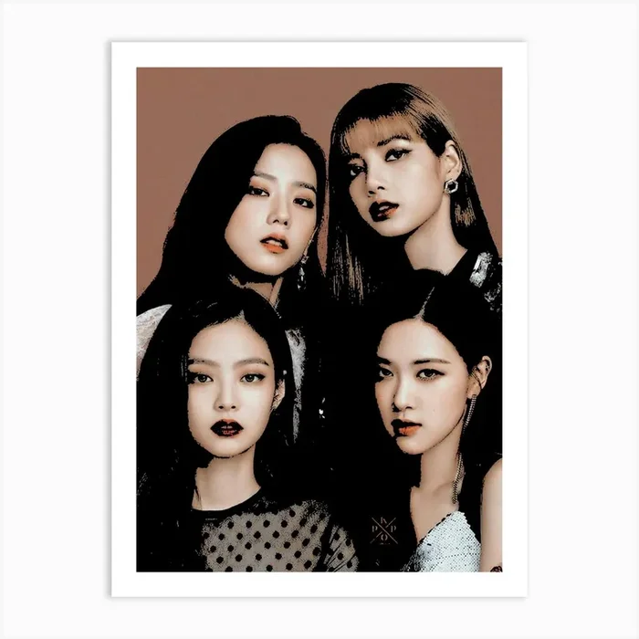 black pink band music Art Print by music soul