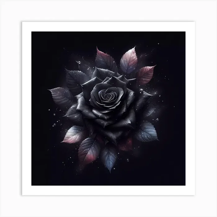 Black Rose Art Print by Vitalka