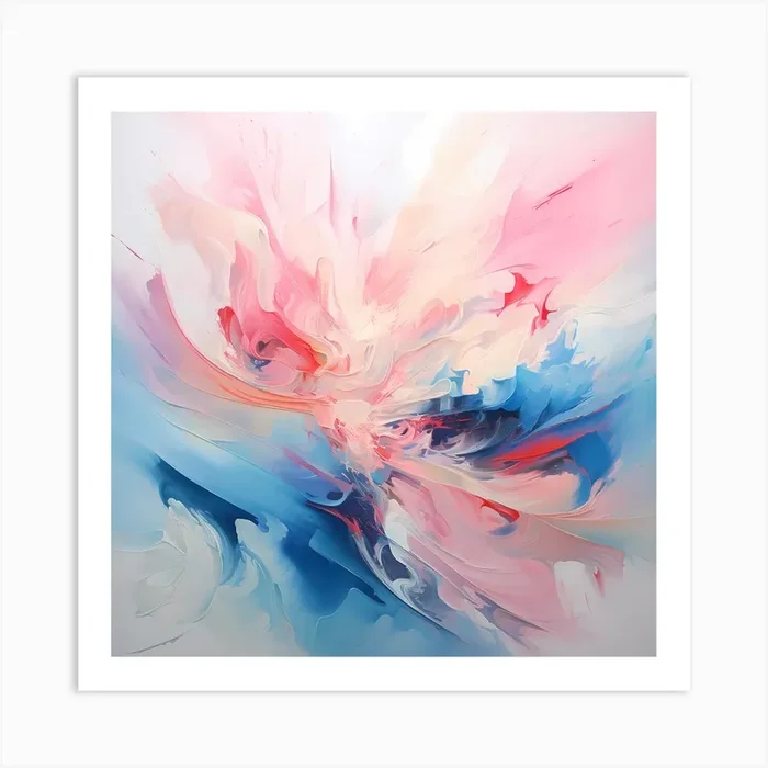 Blissful Overture: Serene Strokes of Art Art Print by Quantum Vivid Digital Art
