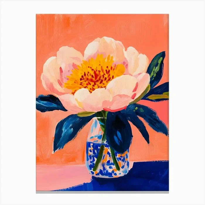 Blooming Peony 1 Canvas Print by Treechild