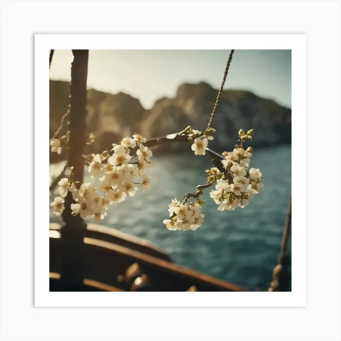 Blossoms On A Boat Art Print by ZCOGRAPHICS