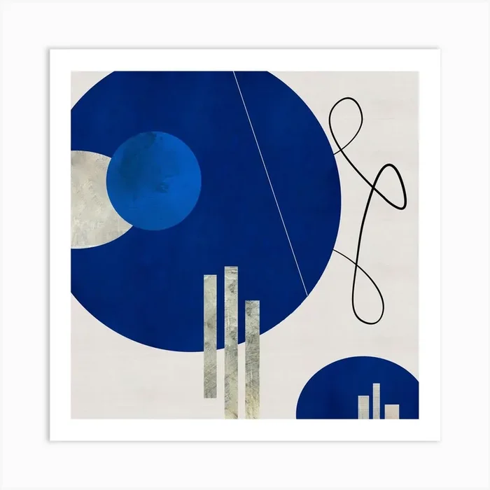 Blue Square Art Print by Roberto Moro