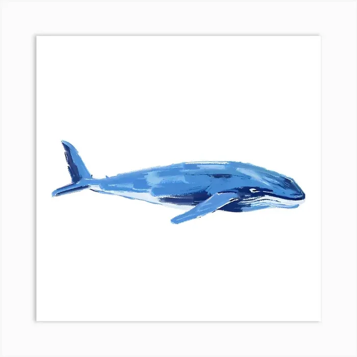 Blue Whale 08 Art Print by Lisa Baum