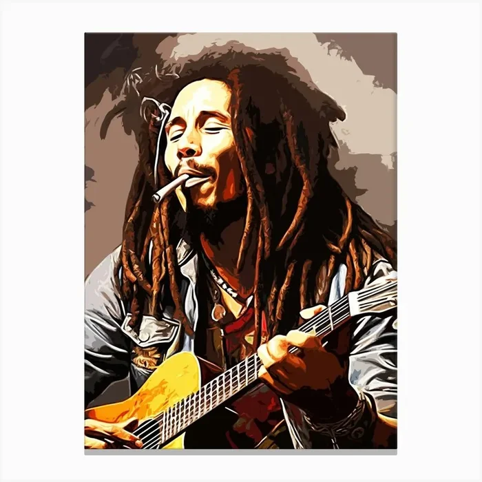 Bob Marley Painting Canvas Print by music soul
