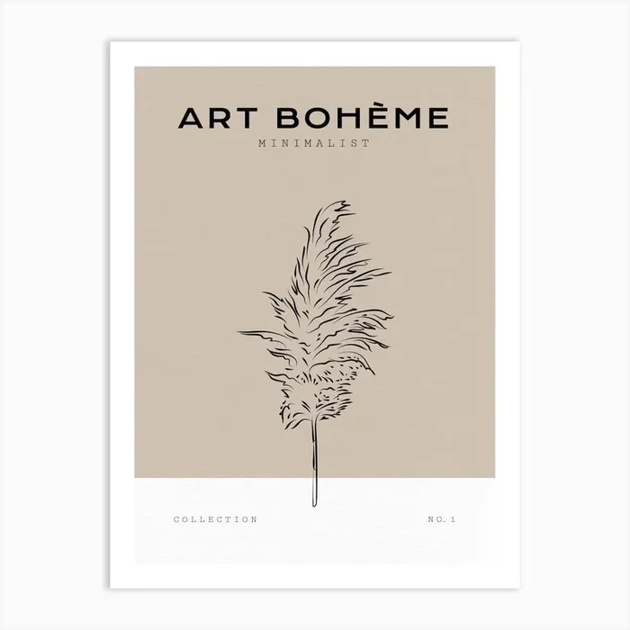 Boho Bohemian 8 Pampas Art Print by Boho Print Collection