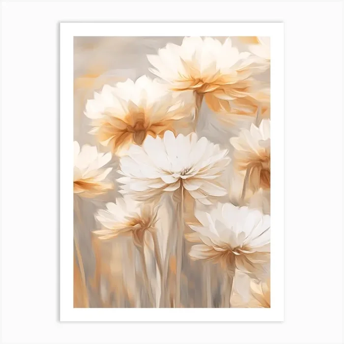 Boho Dried Flowers Calendula 3 Art Print by Botanic Studio