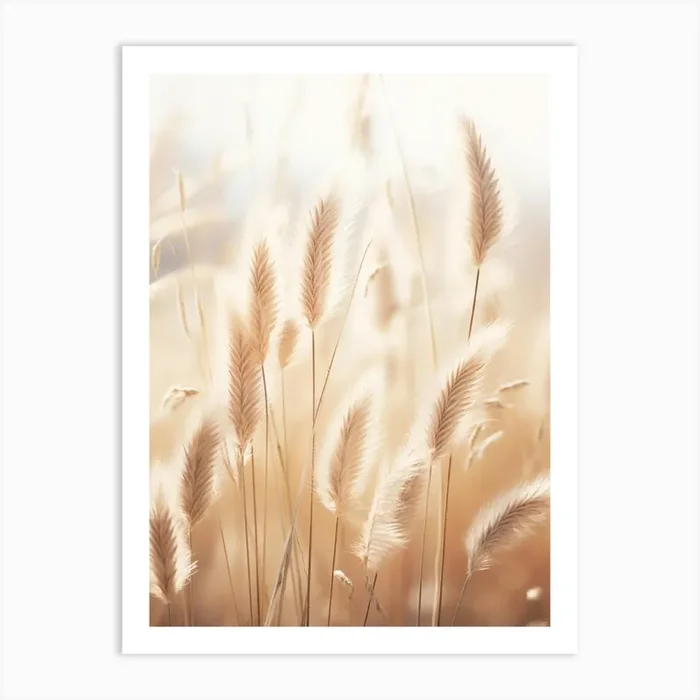 Boho Dried Flowers Fountain Grass 2 Art Print by Botanic Studio