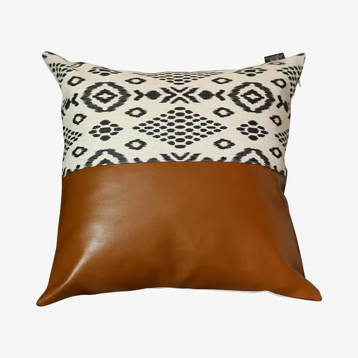 Boho Square Decorative Throw Pillow Cover – Brown by MIKE & Co. New York
