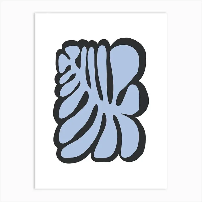 Bold Floral Blue Art Print by Bohomadic Studio