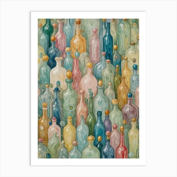 Bottles Art PrintDP by Daydream Pacific