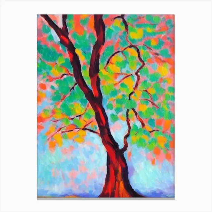 Box Elder tree Abstract Block Colour Canvas PrintAI by Arboreal Impressions
