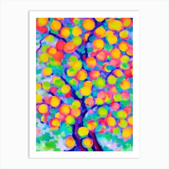Bradford Pear tree Abstract Block Colour Art PrintAI by Arboreal Impressions