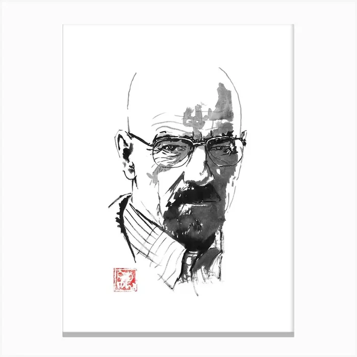 Brian Cranston Canvas Print by Pechane Sumie