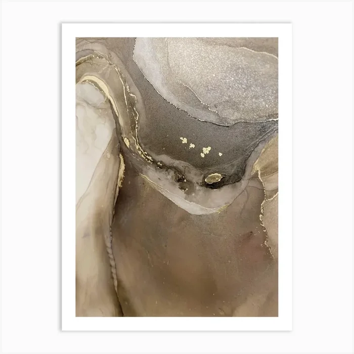 Bronze Abstract Brown 3 Art Print by Girl Visual