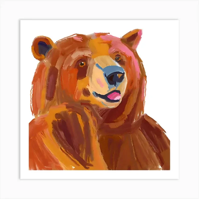 Brown Bear 04 Art Print by Lisa Baum