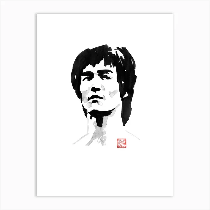 Bruce Lee Art Print by Pechane Sumie